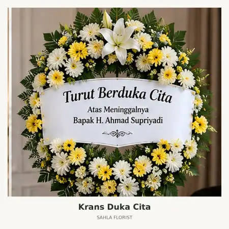 Krans Bunga Duka Fatmawati