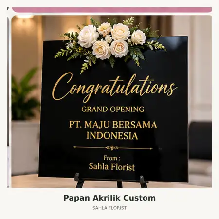 Papan Bunga Akrilik Fatmawati